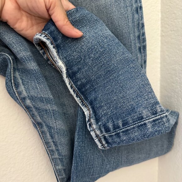 Moussy Vintage Denim Mv Farwell Straight Leg Jeans Cotton Blend Whiskering Fadin - Picture 10 of 14